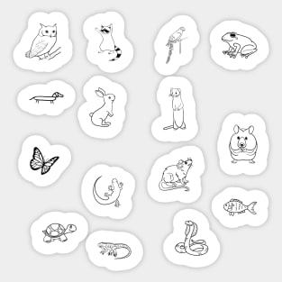 stick figure of pets sticker pack Sticker